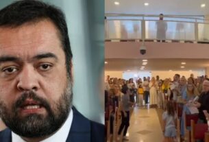 Após megaoperação com mais de 100 mortos, governador do Rio é aplaudido de pé em missa; assista