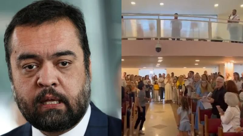 Após megaoperação com mais de 100 mortos, governador do Rio é aplaudido de pé em missa; assista