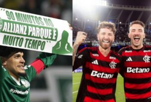 CBF projeta mudança de jogos de Flamengo e Palmeiras na Série A antes da final na Libertadores