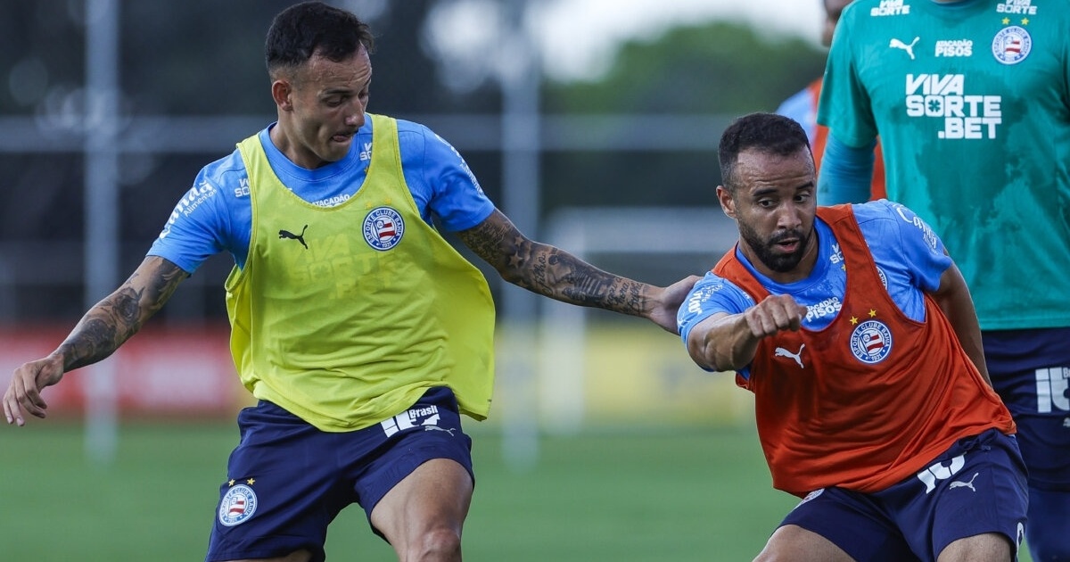 Com Caio Alexandre, Bahia realiza treino tático na Toca da Raposa de olho no Internacional; saiba como foi