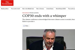 “Fracasso” e “caos”: fim da COP30 repercute na imprensa internacional