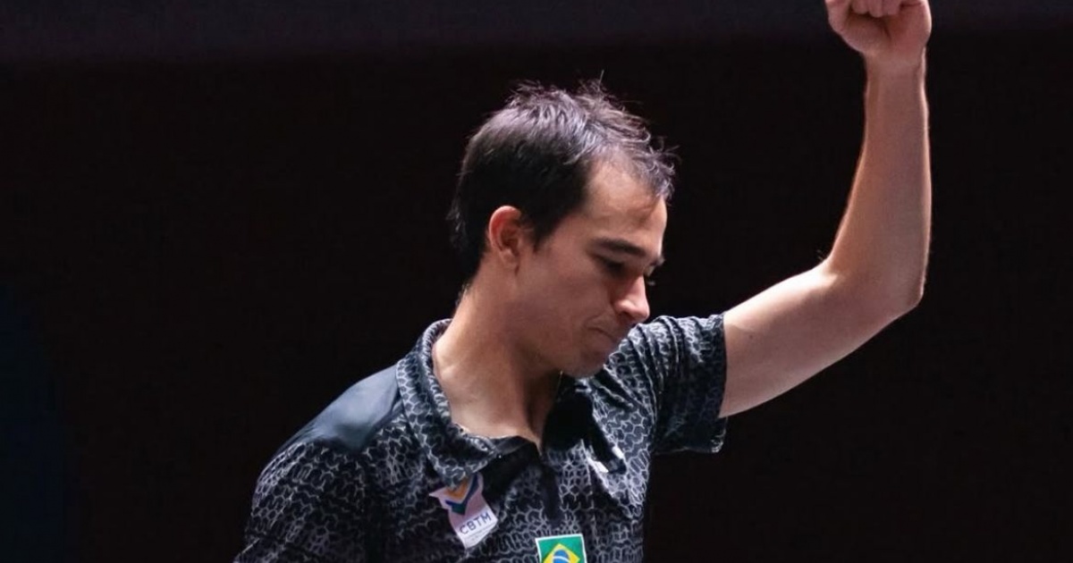 Hugo Calderano vence sul-coreano e avança para as oitavas de final do WTT de Frankfurt