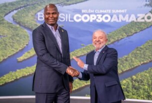 Lula brinca com altura do presidente de Moçambique em evento pré-COP30