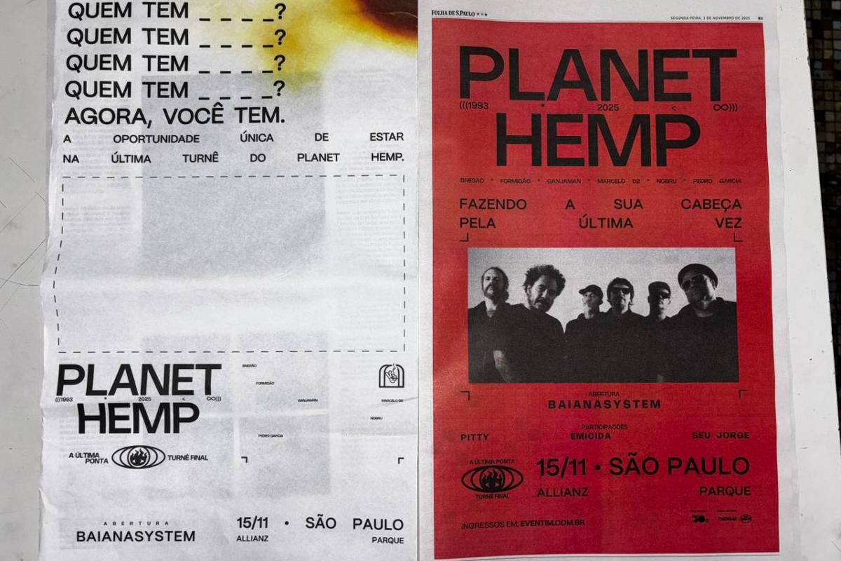 Planet Hemp oferece seda na Folha para divulgar turnê - 03/11/2025 - Mercado