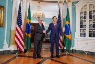 Rubio posta foto com Mauro Vieira após reunião e cita “reciprocidade”