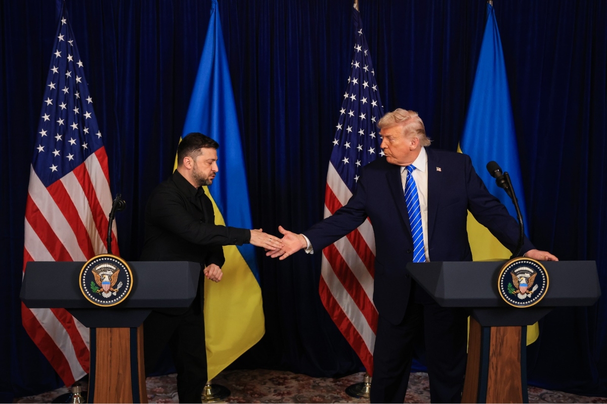 Com Zelensky, Trump adota tom otimista, mas vê entraves na negociação - destaque galeria