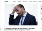 Imprensa internacional repercute perda de mandato de Eduardo Bolsonaro - destaque galeria
